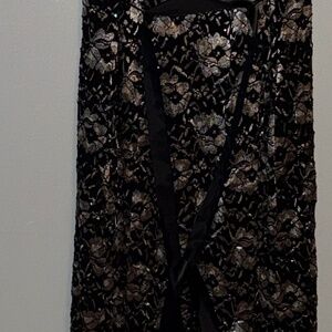 Candalite Formal Black and Gold Dress